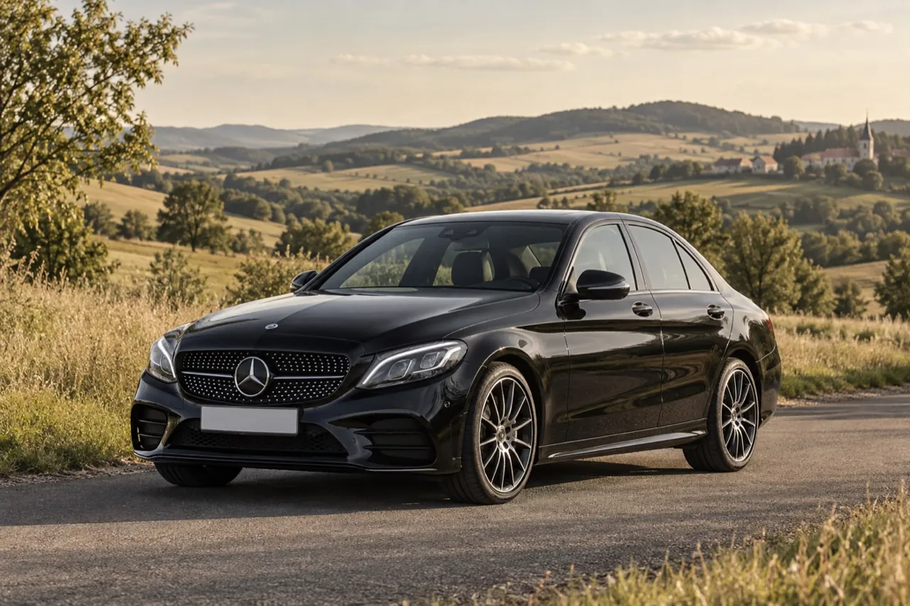 Ilustrační černý Mercedes-Benz